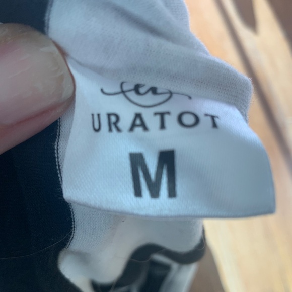 Black and White Striped Long Sleeve T Shirt - Picture 3 of 4